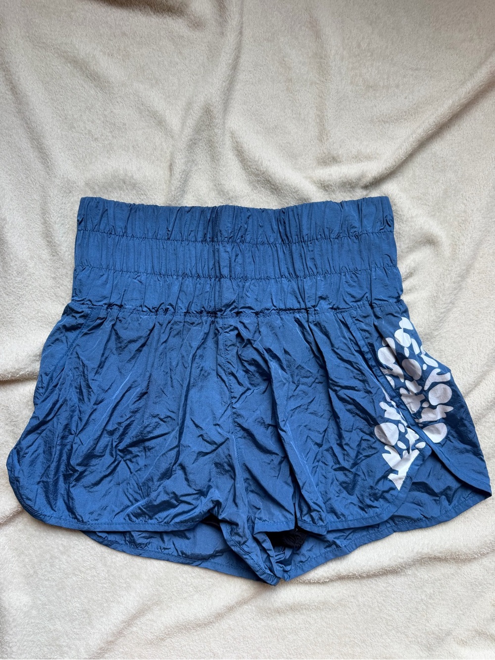 Free people movement blue logo way home shorts medium